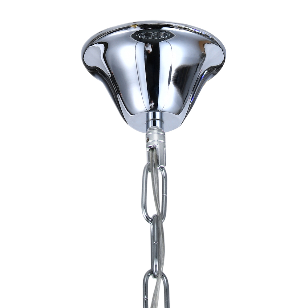 Люстра подвесная 5x40Вт Е14, металл/хрусталь, хром/прозрачный/дымчатый