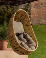 Подвесное кресло Cira с натуральной отделкой