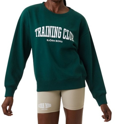 Женская теннисная куртка Bj_rn Borg Stockholm Boyfriend Crew - Green