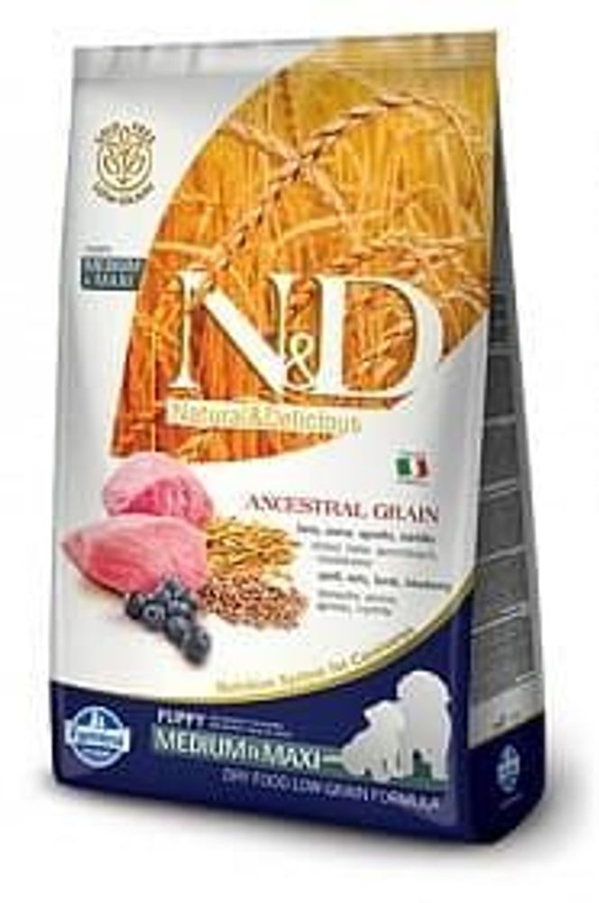 Корм N&amp;D Low Grain DOG LAMB&amp;BLUEBERRY PUPPY maxi 12 kg