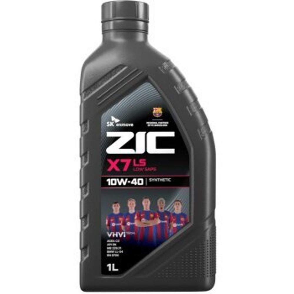 Масло моторное ZIC X7 LS 10w40 SN/CF, ACEA C3 1л