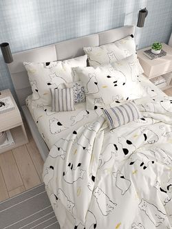 Пододеяльник перкаль Сказка "Кошки" 2-спальный на молнии 175x215 см