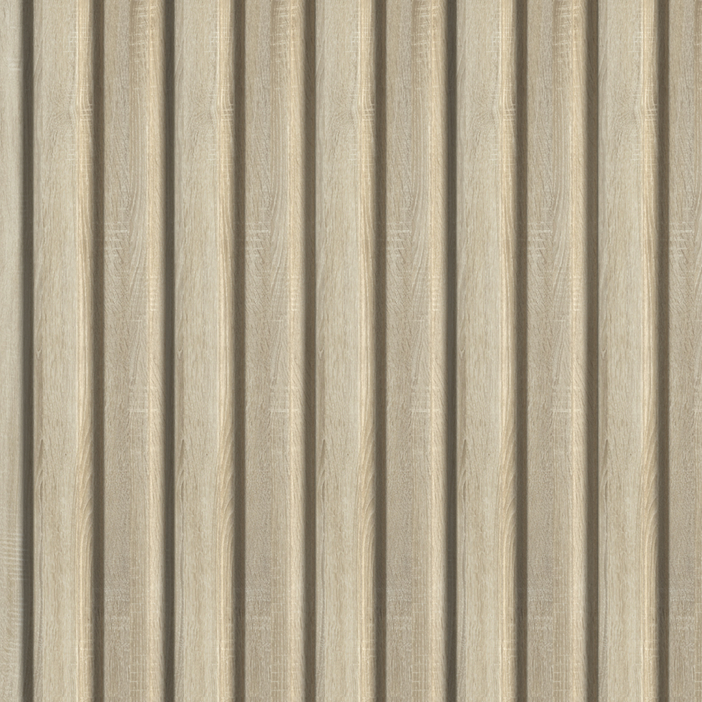 Панель Стеновая Реечная Beats, (Битс), Стандарт, Дуб Сонома, 2700x119x16 мм