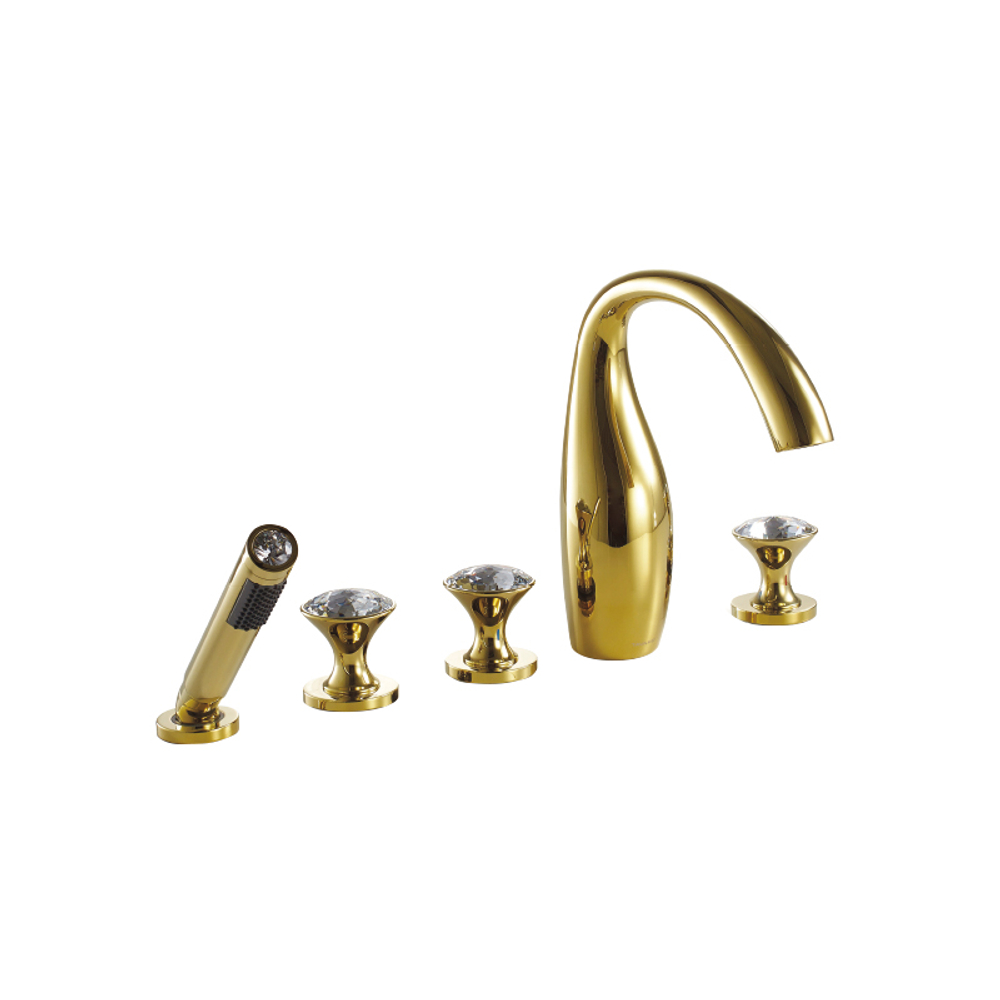F54287G BRAVAT POLAR CRYSTAL Swarovski Смеситель для ванны, золото