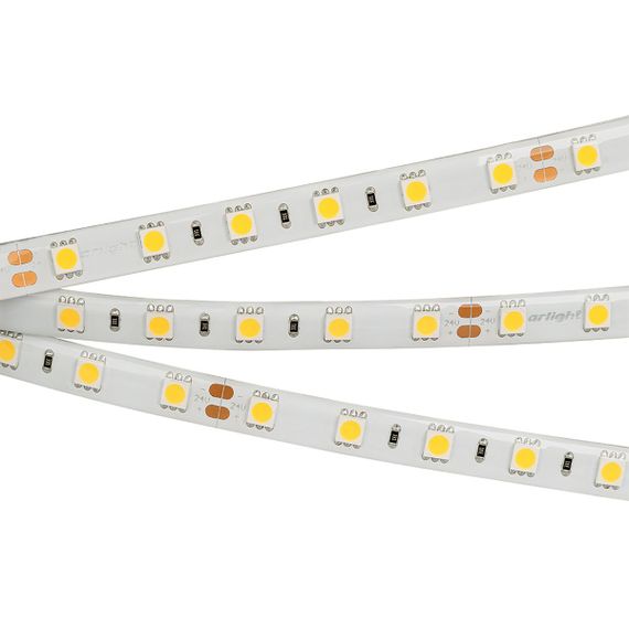 Светодиодная влагозащищенная лента Arlight 14W/m 60Led/m 5060SMD теплый белый 5M RTW-SE-B60-10mm 24V Warm3000 015279(3)
