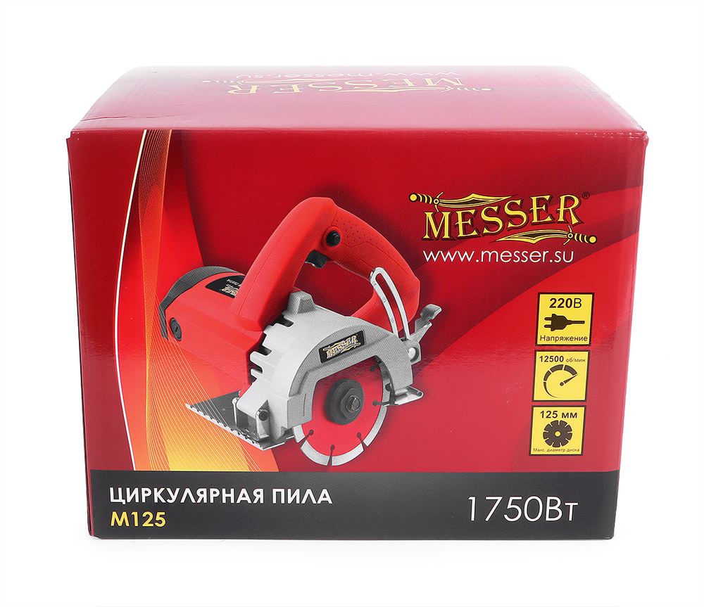 ЦИРКУЛЯРНАЯ ПИЛА ПО КАМНЮ MESSER M125-PRO