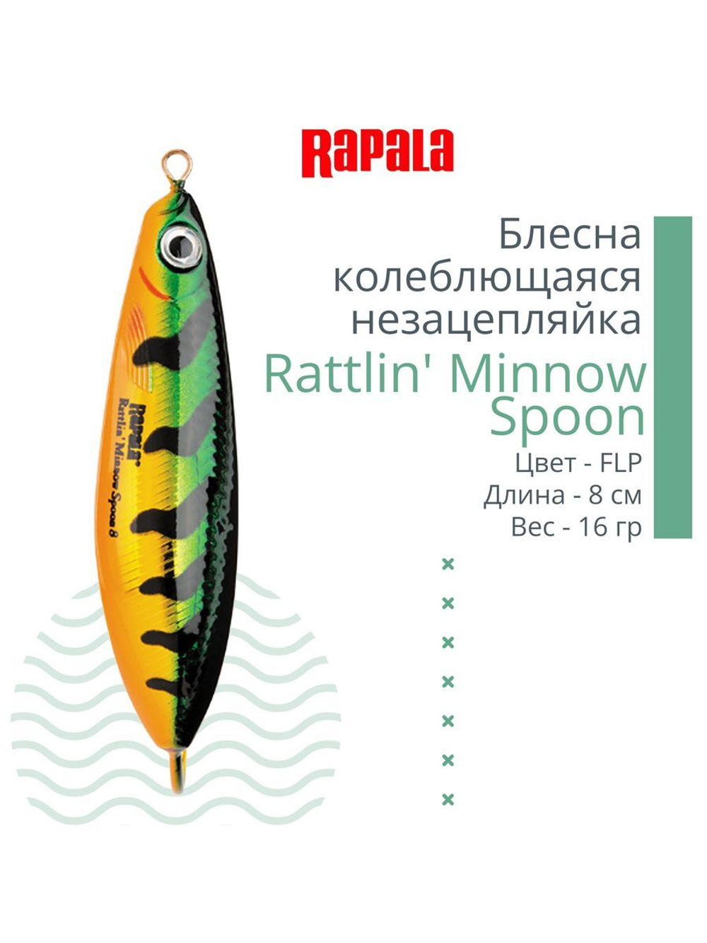 Блесна колебалка Rattlin' Minnow Spoon /PEL