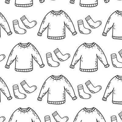 Теплый уютный свитер и носки