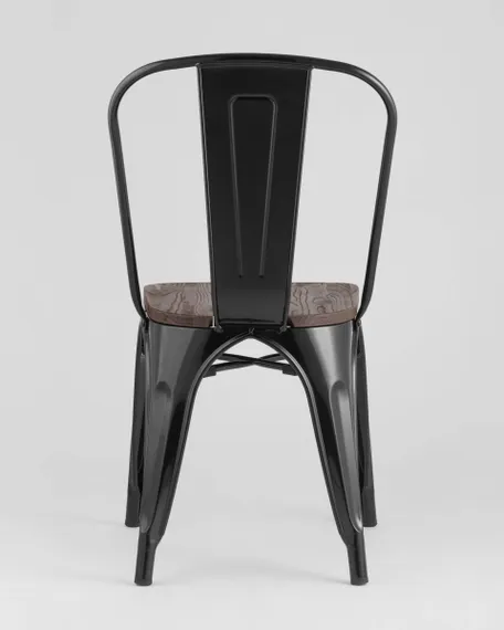 Стул TOLIX WOOD черный глянцевый