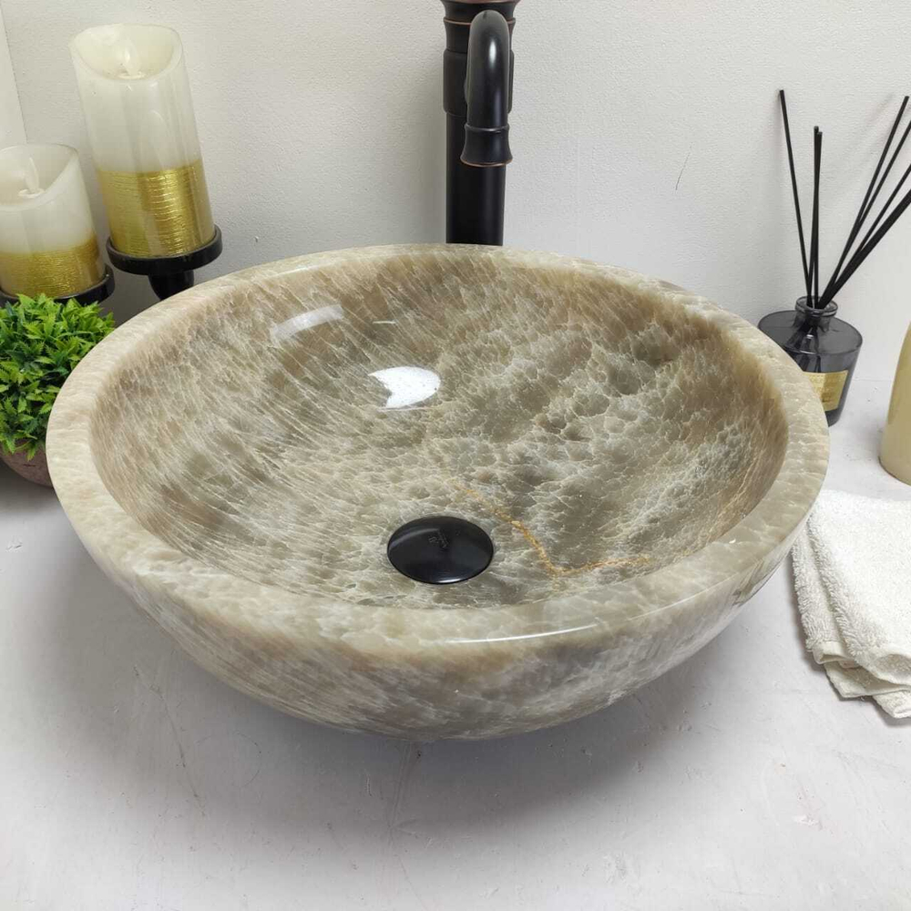 Раковина из оникса Bowl Grey Small BO-60581 1.9 40*40*15