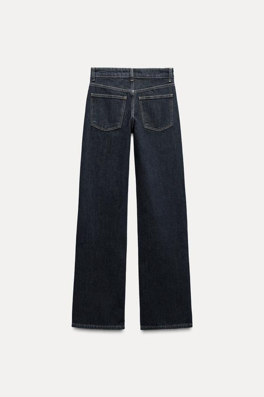 ZARA ДЖИНСЫ TRF WIDE LEG СО СРЕДНЕЙ ПОСАДКОЙ, ТЕМНЫЙ ИНДИГО