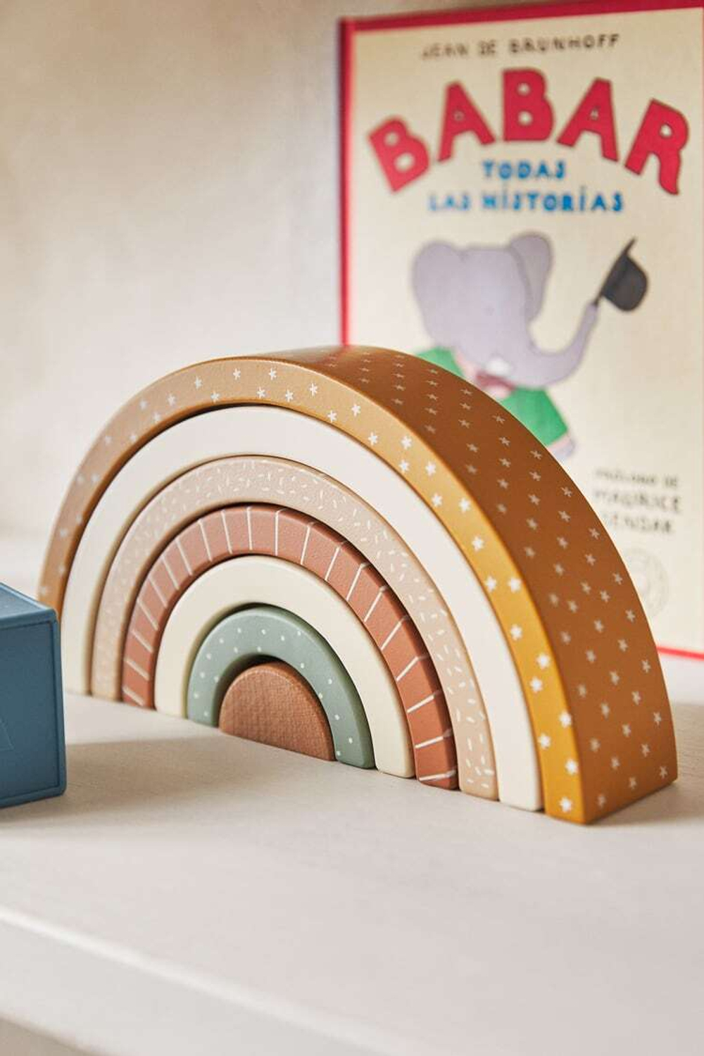 ZARA HOME РАДУЖНАЯ БЛОЧНАЯ ИГРУШКА ДЛЯ ДЕТЕЙ, БЕЖЕВЫЙ