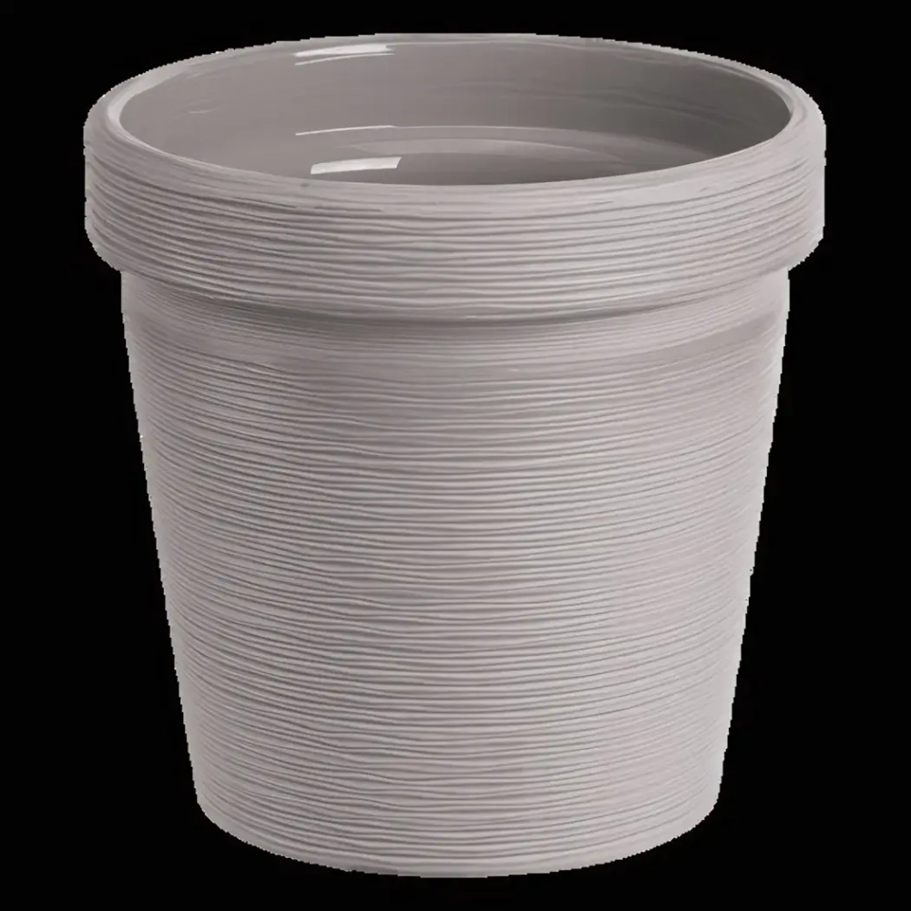 Кашпо для цветов пластиковое 2,35л d-16,5см «Терра» Серый жемчуг