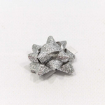 Бант Звезда 3,8см "Блеск" (Серебряный)