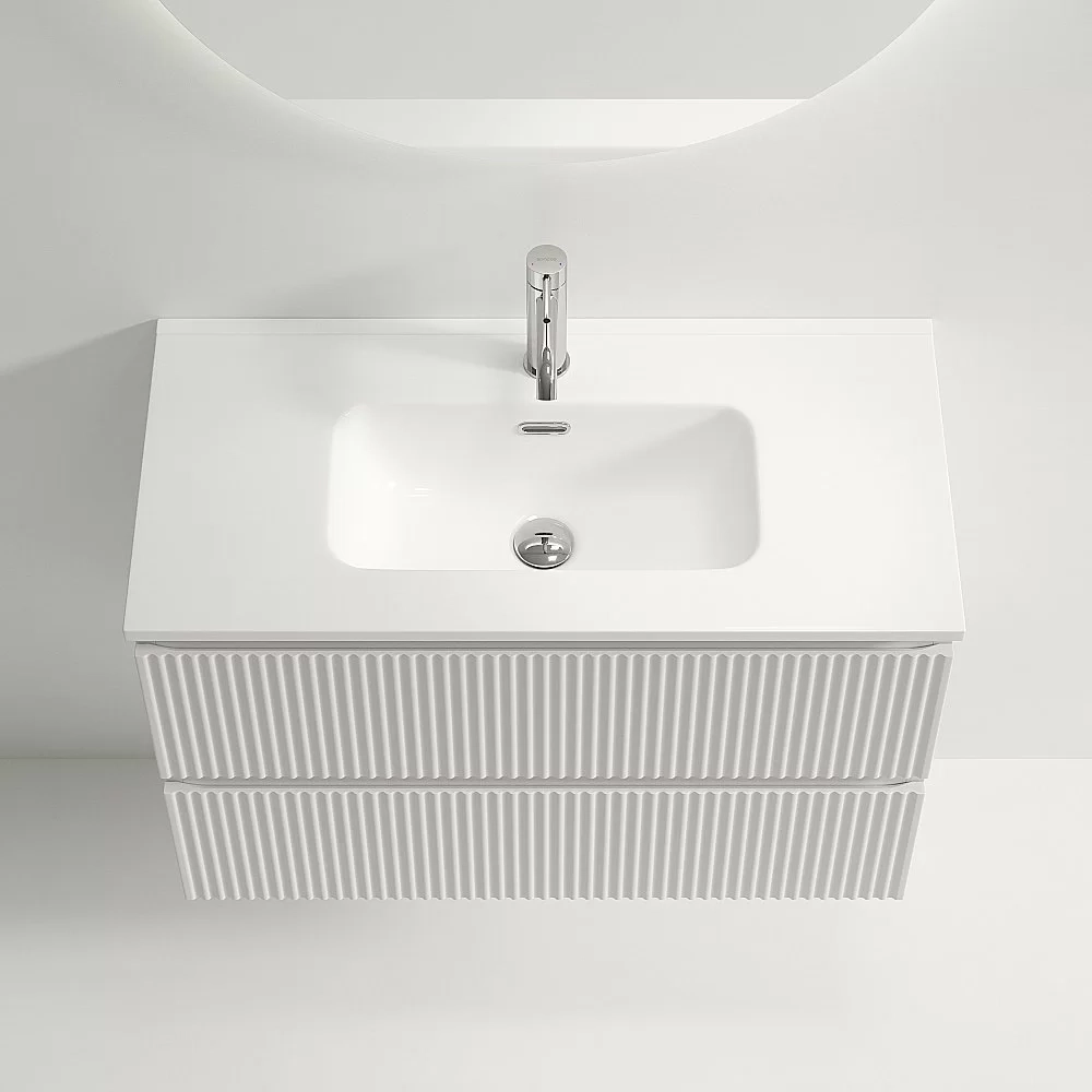 Тумба с раковиной Sancos Snob R SNR80/39W/CN7026 Bianco