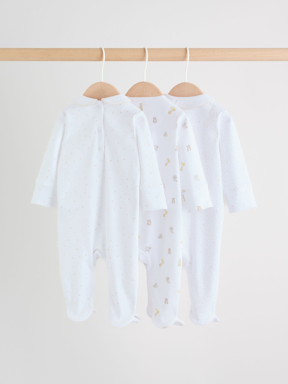 Комбинезон / Cлип для малышей Next W51-069, 3 шт., Белый