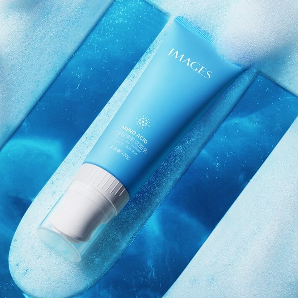 Гель-пенка для умывания с аминокислотами и массажной щёточкой, 120г