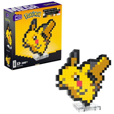 Конструктор Mega Pokemon Pixel Pikachu - Сборная модель в пиксельном стиле 400 элементов - Мега Покемон HTH74