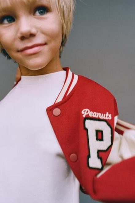 ZARA БОМБЕР SNOOPY PEANUTS™, БУРГУНДИ