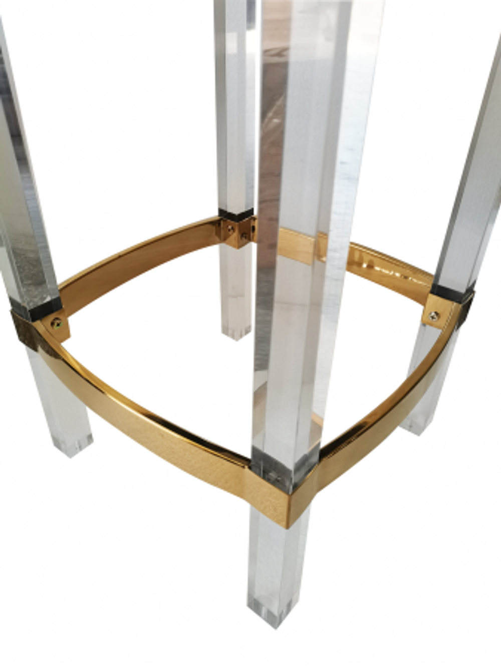 Табурет барный Ist Casa Найс, 40х40х61 см, белый, золото