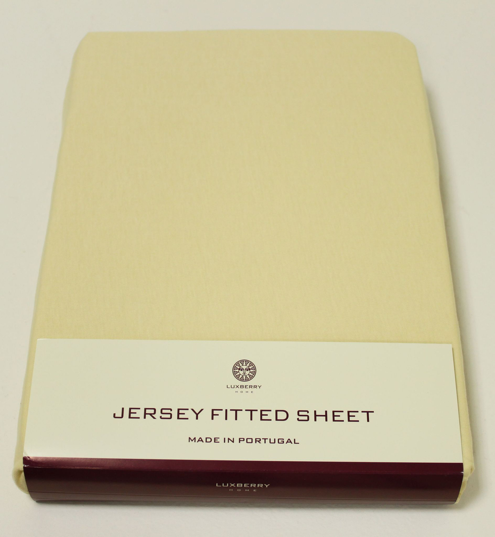 Простыня 180х200х30 Luxberry (Т) Трикотаж Джерси желтая Португалия