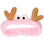 Повязка на голову «New collection Vostok - Крабики», цвет розовый, чёрный, бежевый и красный, 20*6см ( упаковка белый ZIP пакет )