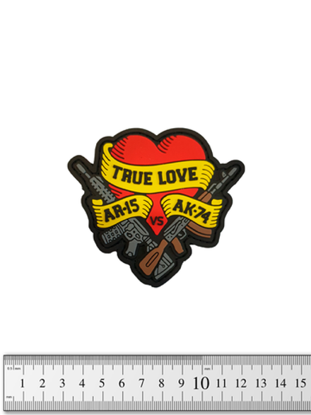 Шеврон True Love AR15 vs AK74 PVC