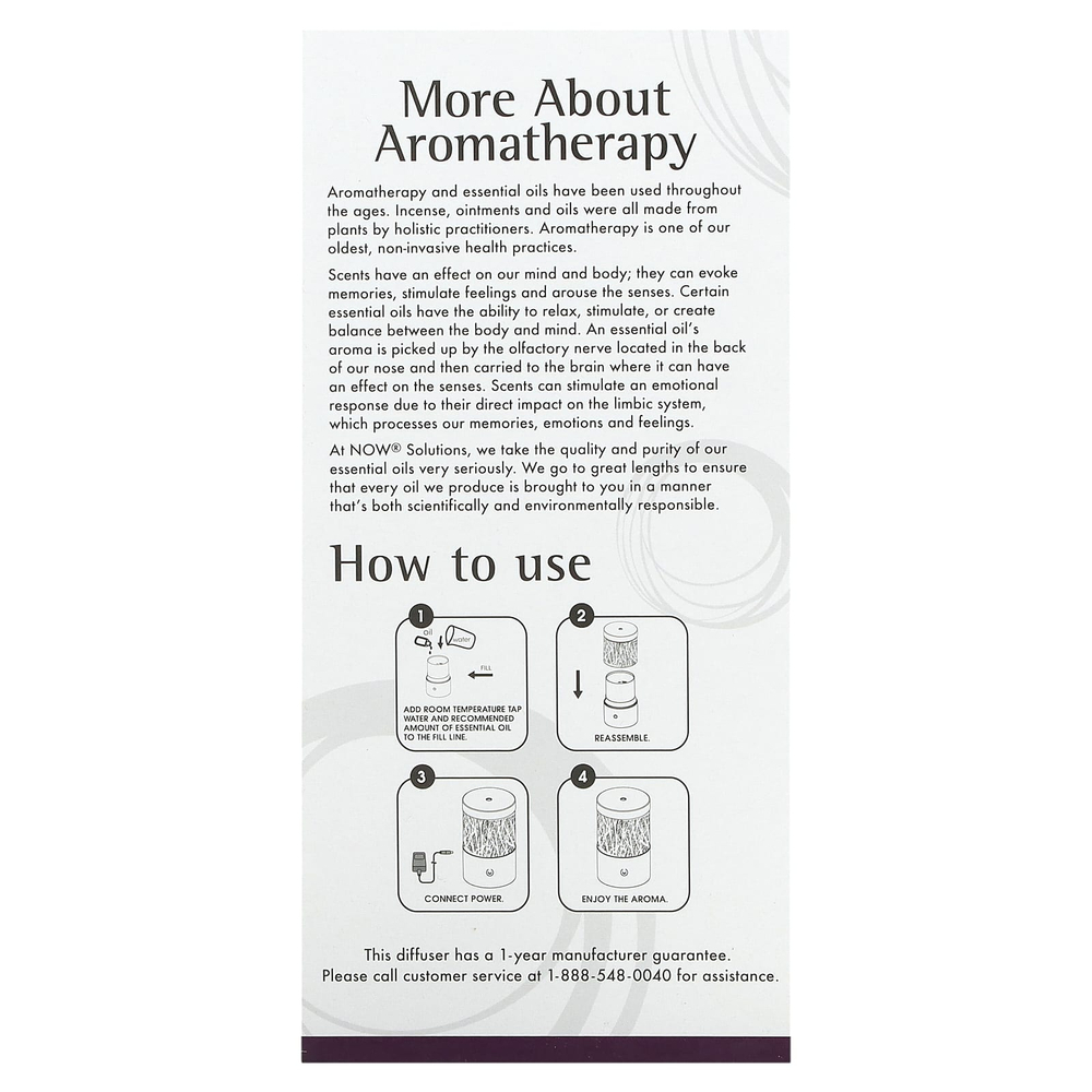 NOW Foods, Solutions, Metal Touch Diffuser`` 1 диффузор