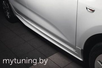 Накладки на пороги до брызговиков для Kia Rio IV