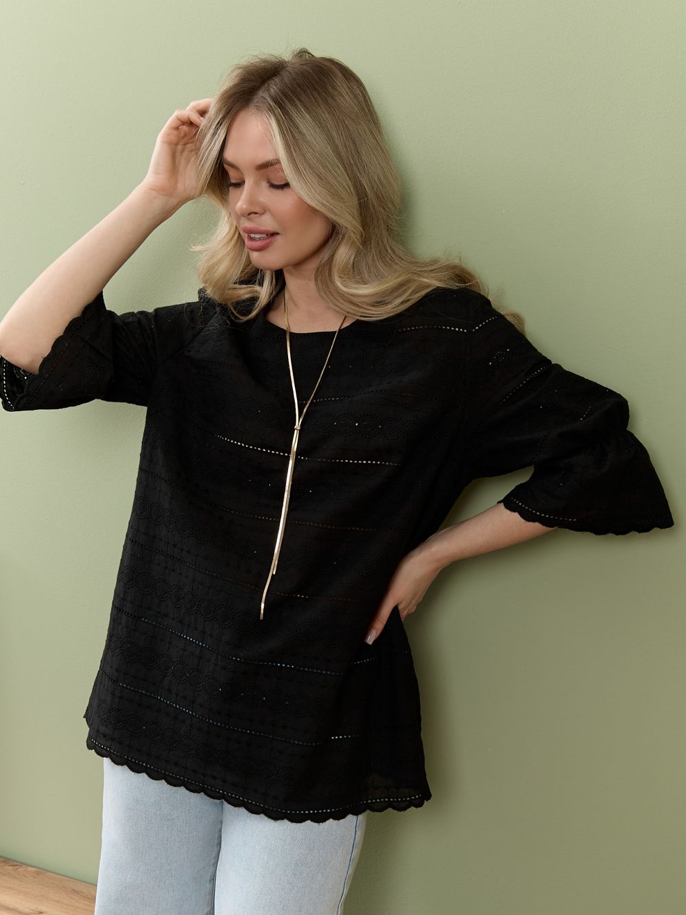 Блузка Милица-1 Виотекс ЧЕРНЫЙ -7