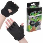 Перчатки для фитнеса, р-р L, черный