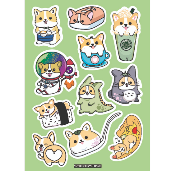 Стикерпак Corgi Корги