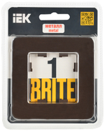 BRITE Рамка 1-местная РУ-1-1-Бр металл коричневый RE AL IEK