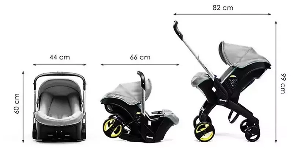 Автолюлька 4в1 Коричневый, FooFoo