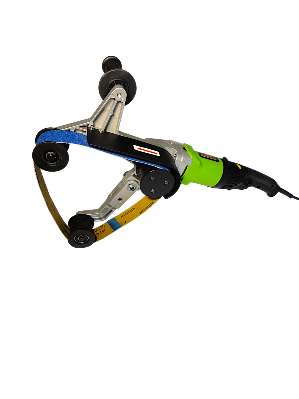 Трехроликовая ленточная шлифовальная машина MY3016-2 SINICA, лента 40х760 мм