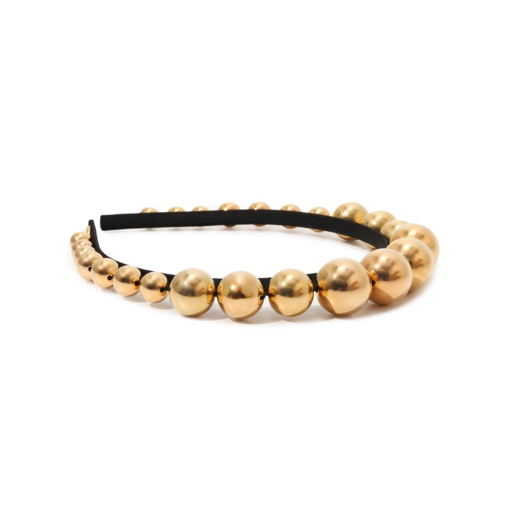 Ободок с золотыми шарами