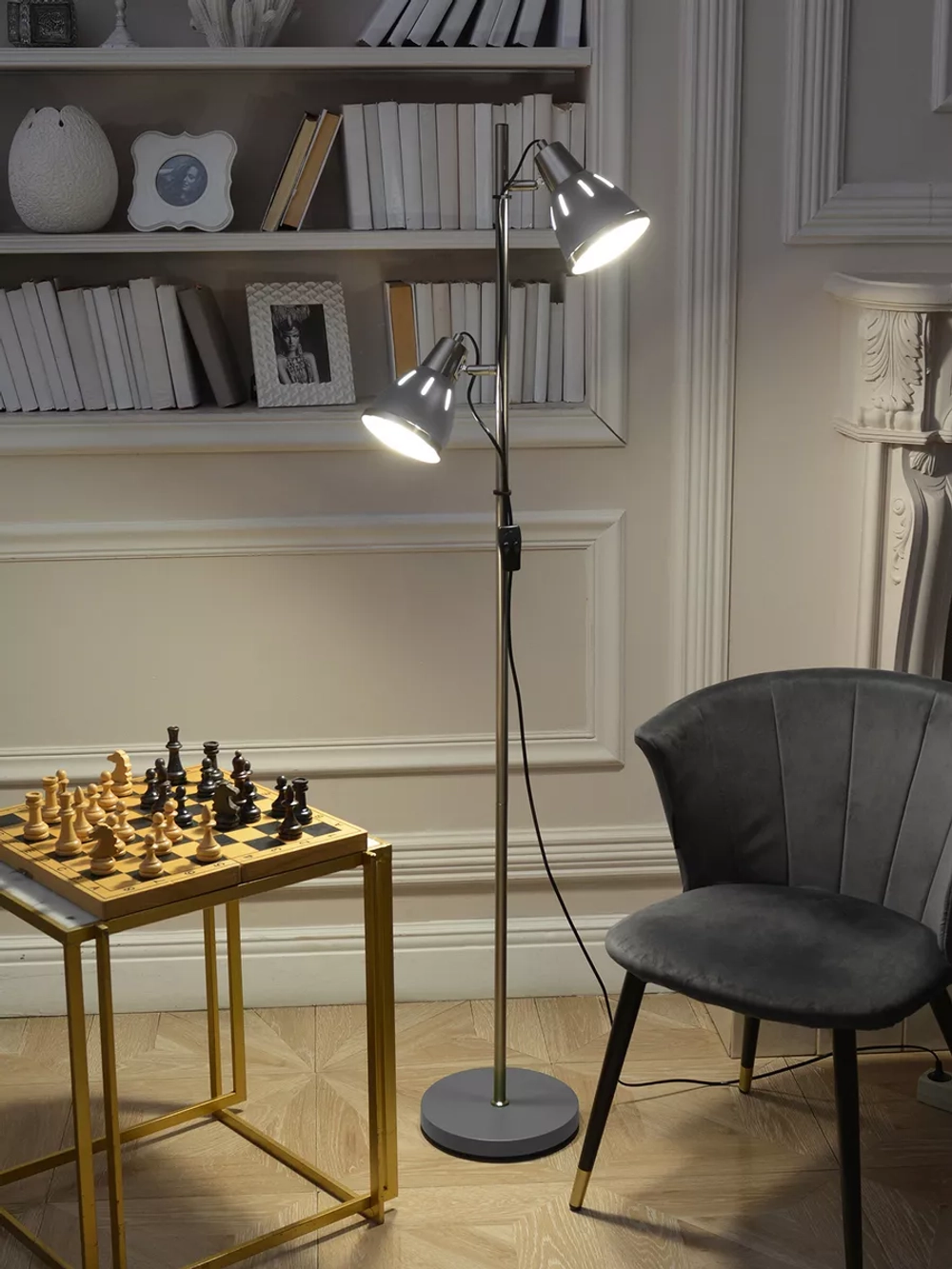 Торшер светильник напольный в стиле Лофт Е27х2