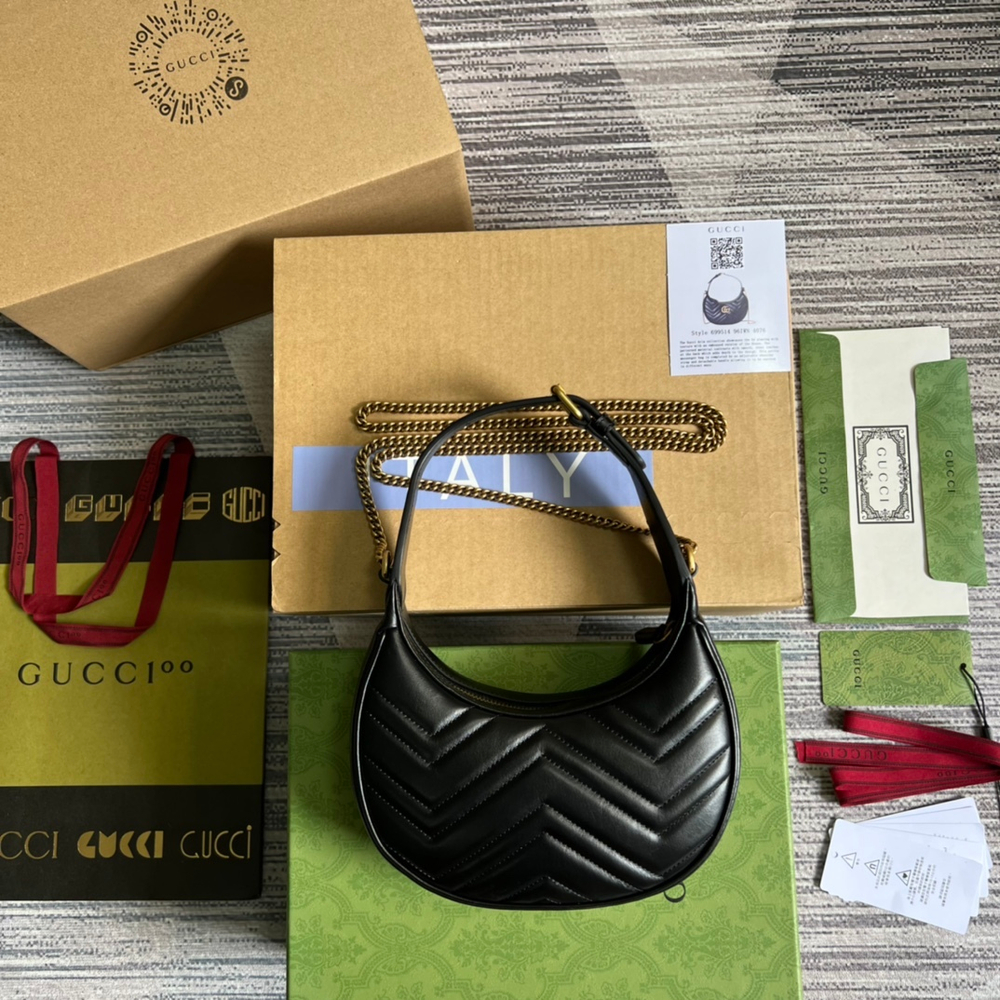 Gucci GG Marmont Half-Moon-Shaped Bag