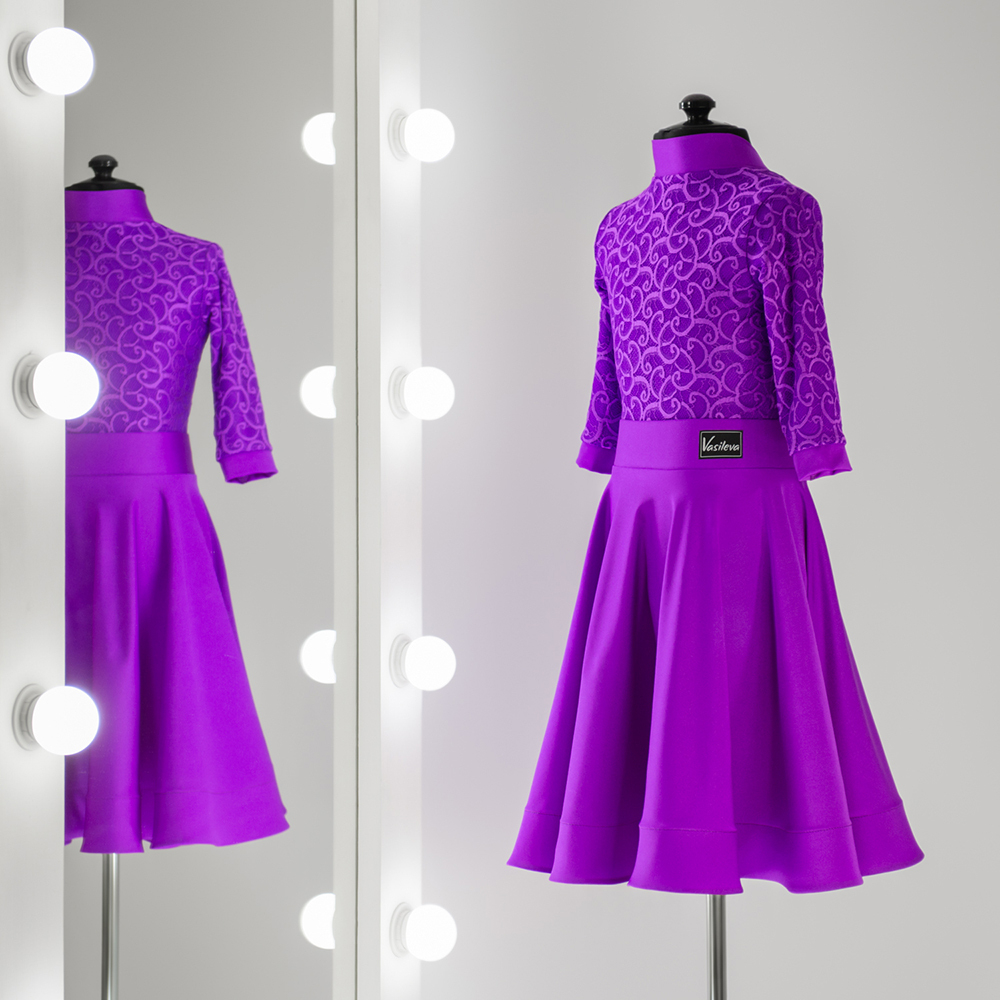 фиолетовое платье для танцев