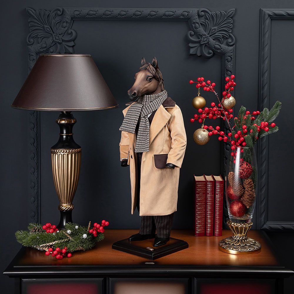 Кукла интерьерная коллекционная Конь Сэр Джон