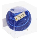 Новогодний шар «Волны» 8 см, Сапфир