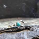 Кольцо ЗАТМЕНИЕ, серебро/бирюза