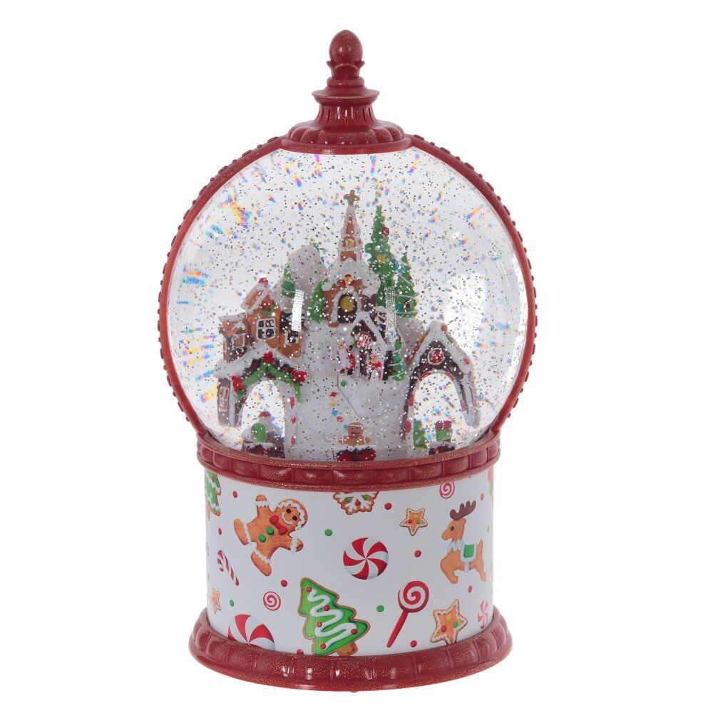 GAEM Фигурка декор в шаре "Пряничный дом" (свет, вьюга, муз, движ, AA х3 н/п +USB), D16 cм, L15 W15 H27 с
