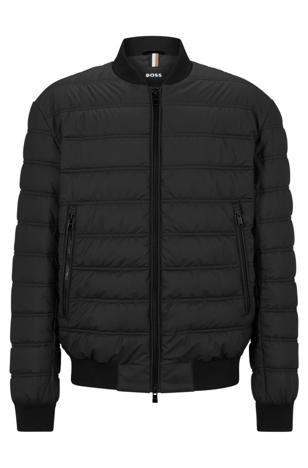 Куртка теннисная BOSS x Matteo Berrettini Water-Repellent Puffer Jacket With Two-Way Zip - black