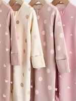 Комбинезон / Cлип для малышей Next K79-494, 4 шт., Молочный, Розовый, Бежевый