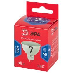 Лампочка светодиодная ЭРА RED LINE LED MR16-7W-865-GU5.3 R GU5.3 7 Вт софит холодный дневной свет