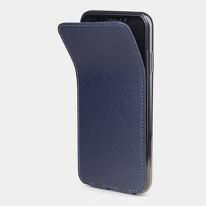 Чехол кожаный для iPhone XS Max синего цвета