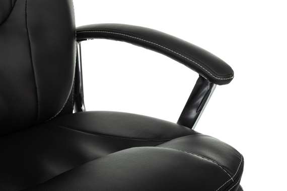 Кресло руководителя Бюрократ CH-868SL черный эко.кожа крестов. металл хром