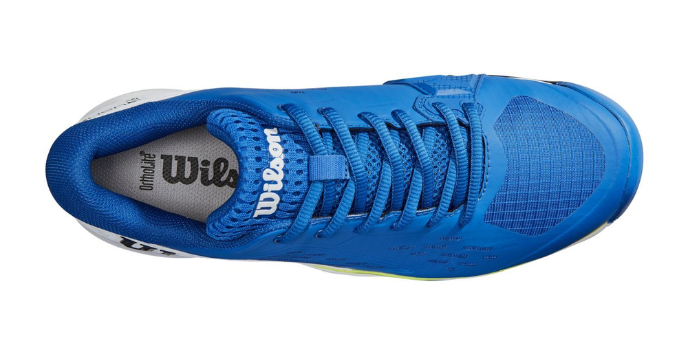 Теннисные кроссовки Wilson Rush Pro Ace Clay - lapis blue/white/safety yellow - White Blue Yellow