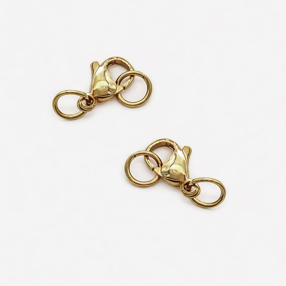 Замочек с колечком "Классика", 10*6,2мм, сталь, позолота